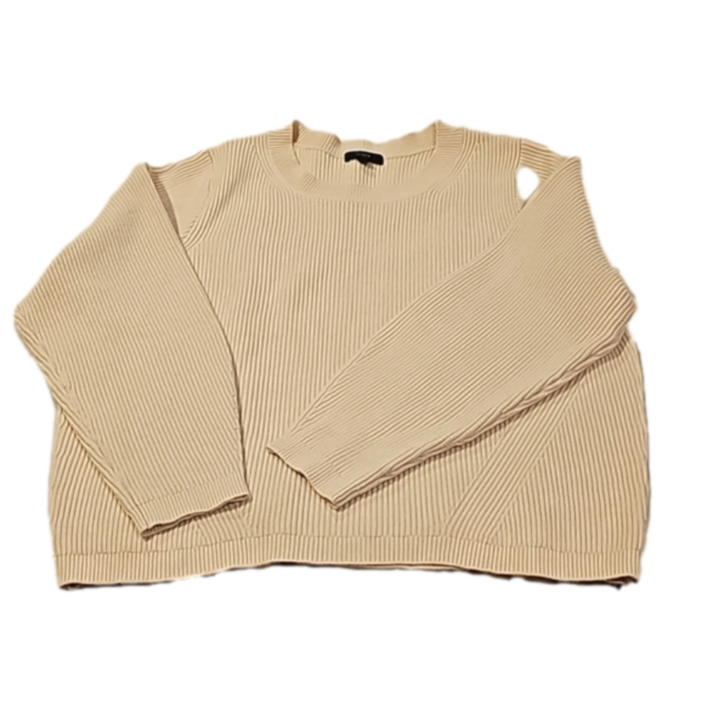 J. Crew rib knit sweater style BJ580 medium cream